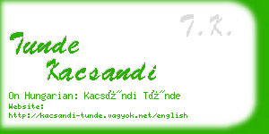 tunde kacsandi business card